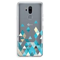 CaseCompany Gekleurde driehoekjes blauw: LG G7 Thinq Transparant Hoesje
