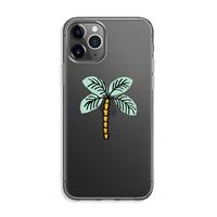 CaseCompany Palmboom: iPhone 11 Pro Max Transparant Hoesje
