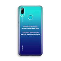 CaseCompany gij zijt ook iemand: Huawei P Smart (2019) Transparant Hoesje