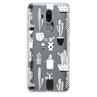 CaseCompany Cactusmotief: LG G7 Thinq Transparant Hoesje