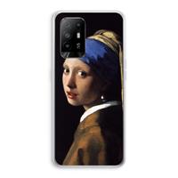 CaseCompany The Pearl Earring: Oppo A94 5G Transparant Hoesje