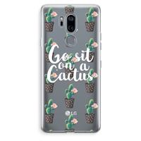 CaseCompany Cactus quote: LG G7 Thinq Transparant Hoesje