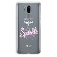 CaseCompany Sparkle quote: LG G7 Thinq Transparant Hoesje
