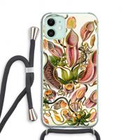 CaseCompany Haeckel Nepenthaceae: iPhone 11 Transparant Hoesje met koord