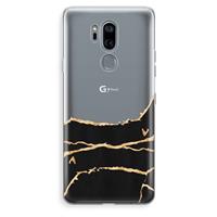 CaseCompany Gouden marmer: LG G7 Thinq Transparant Hoesje
