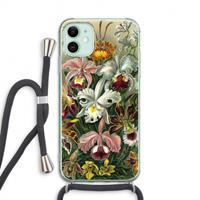 CaseCompany Haeckel Orchidae: iPhone 11 Transparant Hoesje met koord