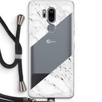 CaseCompany Biggest stripe: LG G7 Thinq Transparant Hoesje met koord