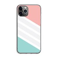 CaseCompany Strepen pastel: iPhone 11 Pro Max Transparant Hoesje