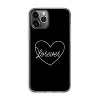 CaseCompany Forever heart black: iPhone 11 Pro Max Transparant Hoesje