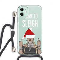 CaseCompany Came To Sleigh: iPhone 11 Transparant Hoesje met koord