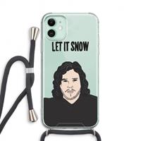 CaseCompany Let It Snow: iPhone 11 Transparant Hoesje met koord