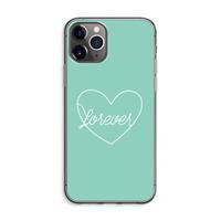 CaseCompany Forever heart pastel: iPhone 11 Pro Max Transparant Hoesje