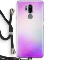 CaseCompany Clouds pastel: LG G7 Thinq Transparant Hoesje met koord