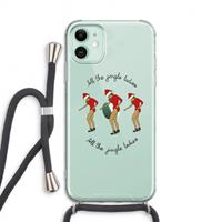 CaseCompany Jingle Ladies: iPhone 11 Transparant Hoesje met koord