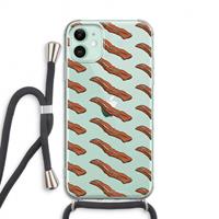 CaseCompany Bacon to my eggs #2: iPhone 11 Transparant Hoesje met koord