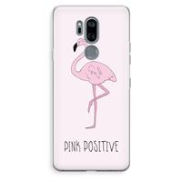 CaseCompany Pink positive: LG G7 Thinq Transparant Hoesje