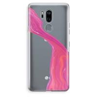 CaseCompany Paarse stroom: LG G7 Thinq Transparant Hoesje