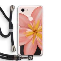 CaseCompany Pink Ellila Flower: Pixel 3 XL Transparant Hoesje met koord