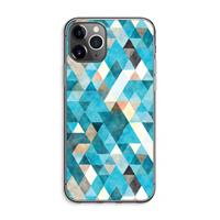 CaseCompany Gekleurde driehoekjes blauw: iPhone 11 Pro Max Transparant Hoesje