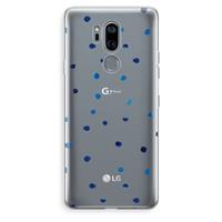 CaseCompany Blauwe stippen: LG G7 Thinq Transparant Hoesje
