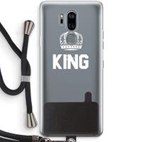 CaseCompany King zwart: LG G7 Thinq Transparant Hoesje met koord