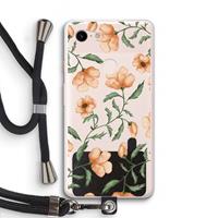 CaseCompany Peachy flowers: Pixel 3 XL Transparant Hoesje met koord