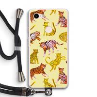 CaseCompany Cute Tigers and Leopards: Pixel 3 XL Transparant Hoesje met koord