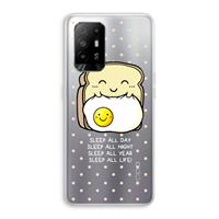 CaseCompany Sleep All Day: Oppo A94 5G Transparant Hoesje