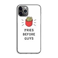 CaseCompany Fries before guys: iPhone 11 Pro Max Transparant Hoesje