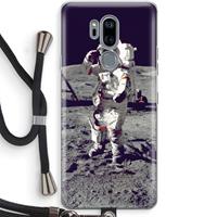 CaseCompany Spaceman: LG G7 Thinq Transparant Hoesje met koord