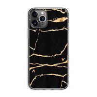 CaseCompany Gouden marmer: iPhone 11 Pro Max Transparant Hoesje