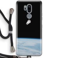 CaseCompany Alone in Space: LG G7 Thinq Transparant Hoesje met koord