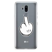 CaseCompany Middle finger white: LG G7 Thinq Transparant Hoesje