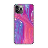 CaseCompany Paarse stroom: iPhone 11 Pro Max Transparant Hoesje