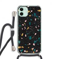 CaseCompany Terrazzo N°10: iPhone 11 Transparant Hoesje met koord