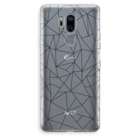 CaseCompany Geometrische lijnen zwart: LG G7 Thinq Transparant Hoesje