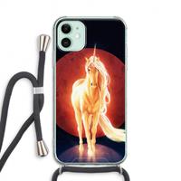 CaseCompany Last Unicorn: iPhone 11 Transparant Hoesje met koord