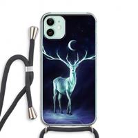 CaseCompany Nightbringer: iPhone 11 Transparant Hoesje met koord