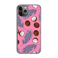 CaseCompany Kokosnoot roze: iPhone 11 Pro Max Transparant Hoesje
