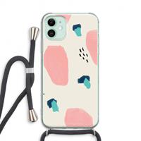 CaseCompany Monday Surprise: iPhone 11 Transparant Hoesje met koord