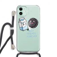 CaseCompany Best Friend Forever: iPhone 11 Transparant Hoesje met koord