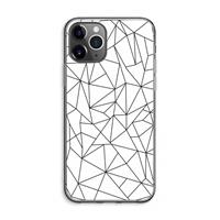 CaseCompany Geometrische lijnen zwart: iPhone 11 Pro Max Transparant Hoesje