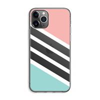 CaseCompany Strepen pastel: iPhone 11 Pro Max Transparant Hoesje