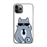 CaseCompany Cool cat: iPhone 11 Pro Max Transparant Hoesje