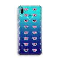CaseCompany Smiley watermeloenprint: Huawei P Smart (2019) Transparant Hoesje