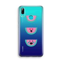 CaseCompany Smiley watermeloen: Huawei P Smart (2019) Transparant Hoesje