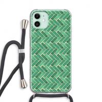 CaseCompany Moroccan tiles 2: iPhone 11 Transparant Hoesje met koord