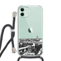 CaseCompany Marrakech Skyline : iPhone 11 Transparant Hoesje met koord