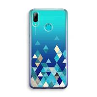CaseCompany Gekleurde driehoekjes blauw: Huawei P Smart (2019) Transparant Hoesje