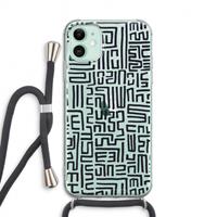 CaseCompany Moroccan Print: iPhone 11 Transparant Hoesje met koord